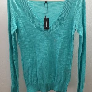 EXPRESS sweater / blue /  tags / v neck / Medium